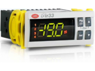 IR33A7LR20 Параметрический контроллер ir33, монтаж в панель, 2NTC/PTC/PT1000, 4 твердотельных реле, звуковой сигнал, ИК-приемник, 12-24VAC 12-30VDC